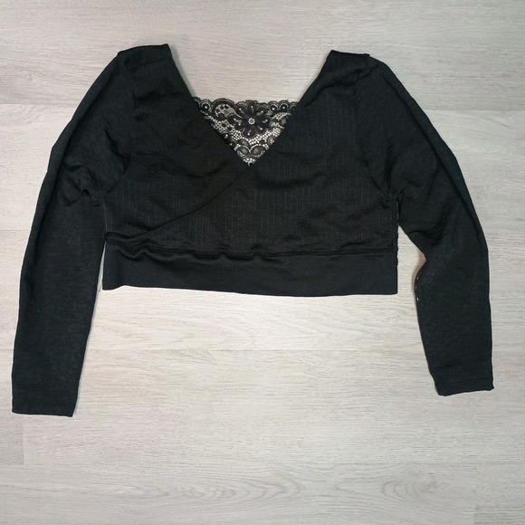 Sankom Black Lace Wireless Posture Comfort Bra With Sleeves Large - Picture 4 of 4